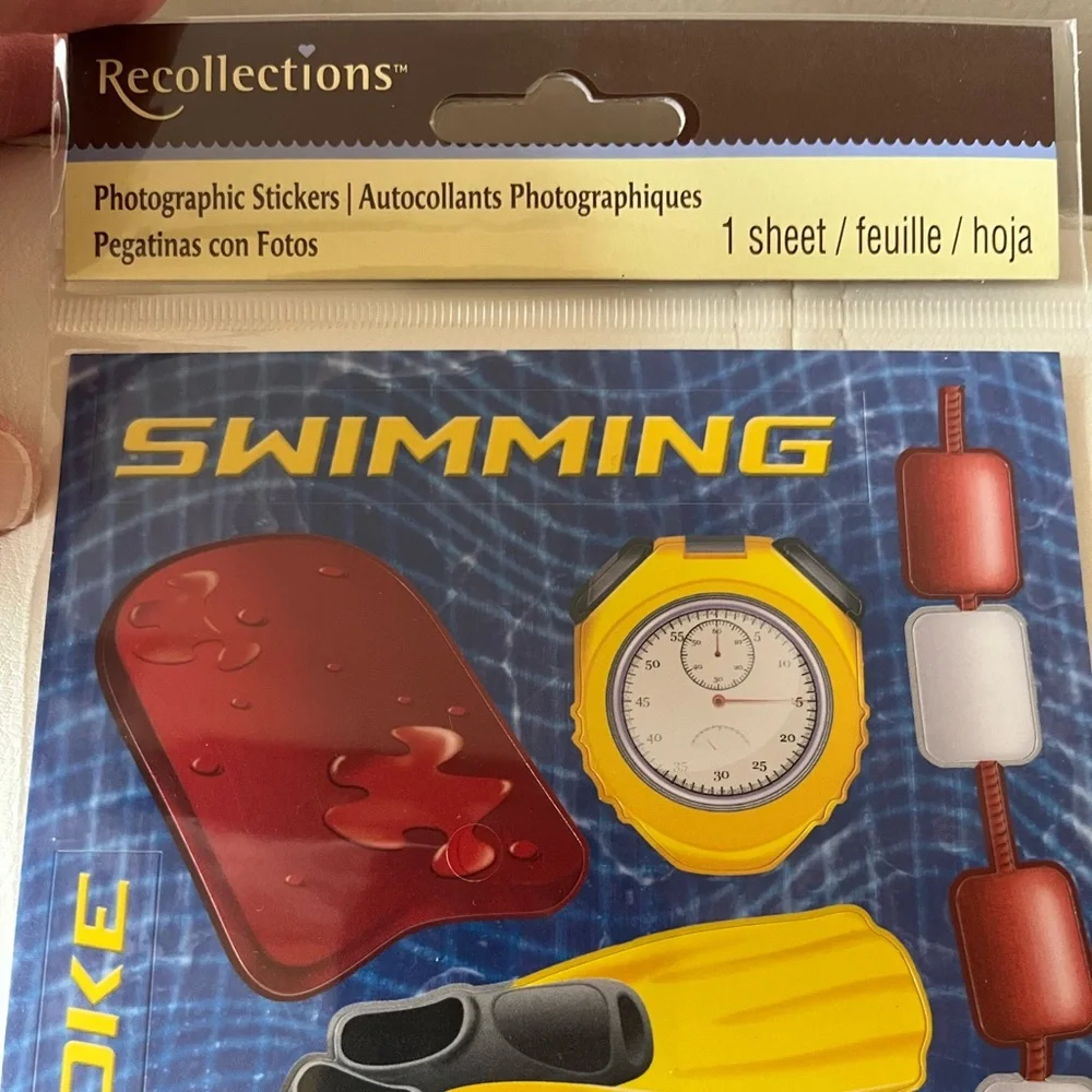 NWT Recollections Swimming Stickers - Bundle of 6 Sheets